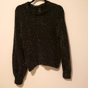 Sweater Top in Charcoal/Silver